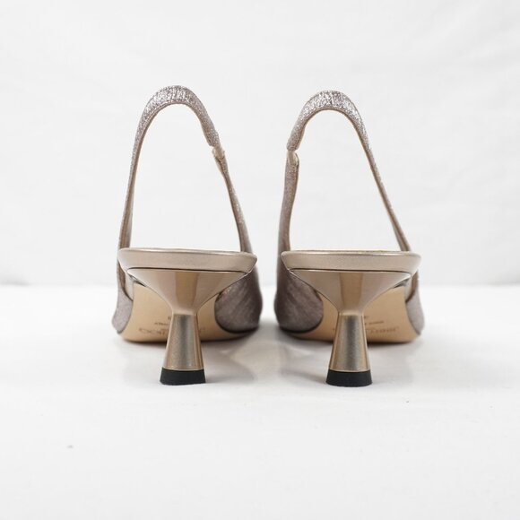 Jimmy Choo Amita 45 Slingback Pumps In Macaron Glitter - Picture 12 of 13